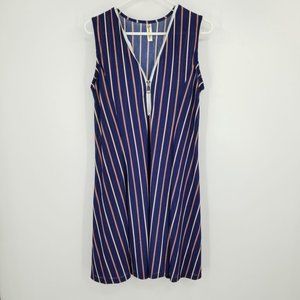 Shoreline Women's Lightweight Striped Swimsuit‎ Beach Coverup Size Medium